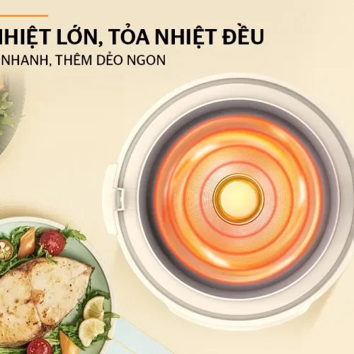 Mâm nhiệt lớn của nồi cơm điện SUNHOUSE SHD8607BR
