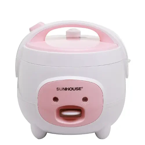 Nồi cơm điện SUNHOUSE SHD8607W màu trắng hồng nhìn chính diện