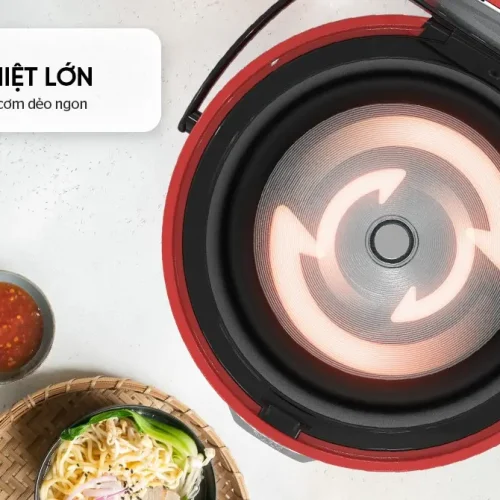 Mâm nhiệt lớn của nồi cơm điện SUNHOUSE SHD8608 tỏa nhiệt đều