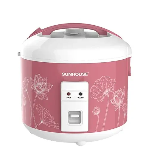 Nồi cơm điện SUNHOUSE SHD8609 màu hồng 1.8 lít nhìn từ phía trước