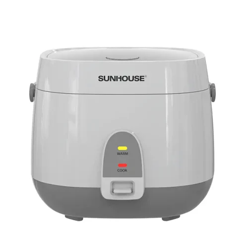 Nồi cơm điện SUNHOUSE SHD8611GR 1.8 lít màu trắng xám nhìn chính diện