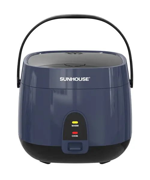 Nồi cơm điện SUNHOUSE SHD8611N màu xanh 1.8 lít nhìn từ mặt trước