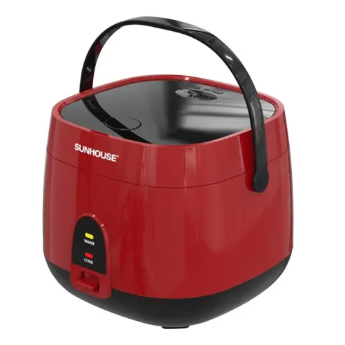 Nồi cơm điện SUNHOUSE SHD8611R màu đỏ góc chéo phải