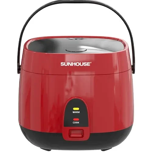 Nồi cơm điện SUNHOUSE SHD8611R màu đỏ 1.8 lít nhìn từ mặt trước
