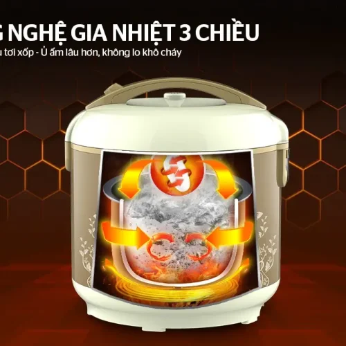 Công nghệ gia nhiệt 3 chiều của nồi cơm điện SUNHOUSE SHD8616