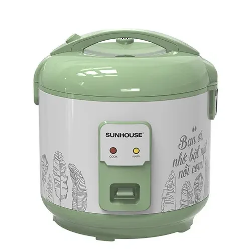 Nồi cơm điện SUNHOUSE SHD8621 màu xanh lá dung tích 1.8 lít góc chính diện