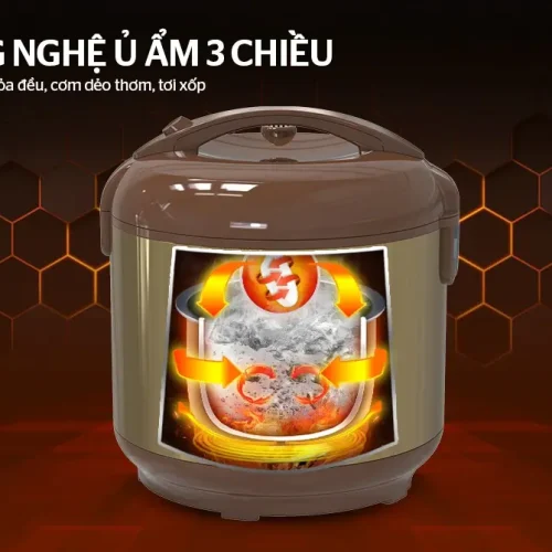 Công nghệ ủ ấm 3 chiều của nồi cơm điện SUNHOUSE SHD8623