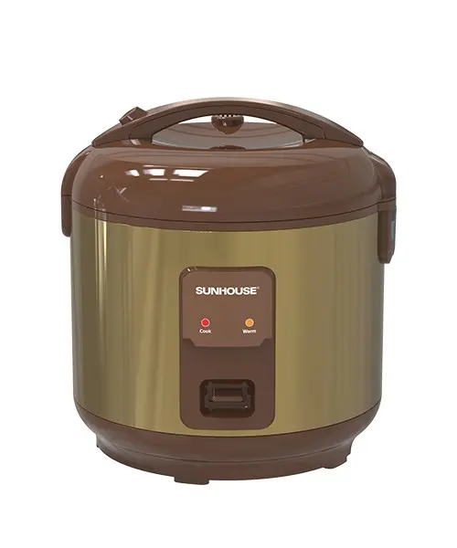 Nồi cơm điện SUNHOUSE SHD8623 màu nâu dung tích 1.8 lít góc chính diện