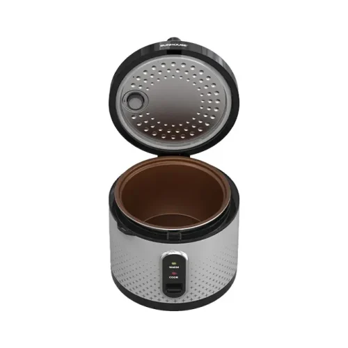 Nồi cơm điện SUNHOUSE SHD8624 mở nắp, thấy lòng nồi chống dính