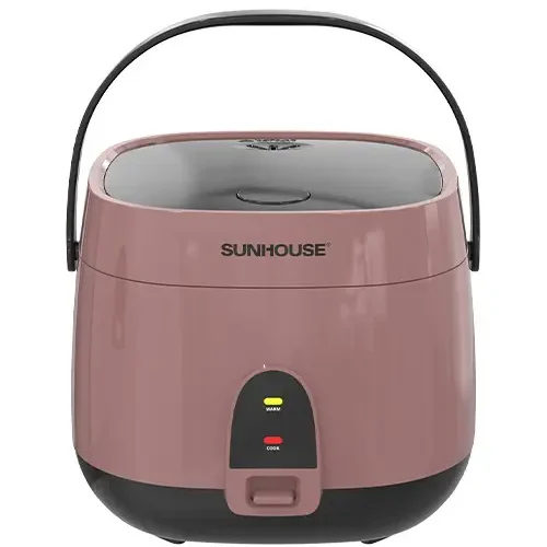 Nồi cơm điện SUNHOUSE SHD8627 màu hồng, công suất 700W dung tích 1.8 lít nhìn chính diện
