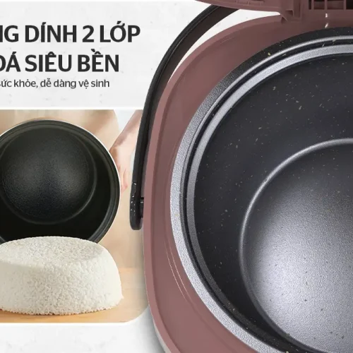 Lòng nồi chống dính hai lớp của nồi cơm điện SUNHOUSE SHD8627