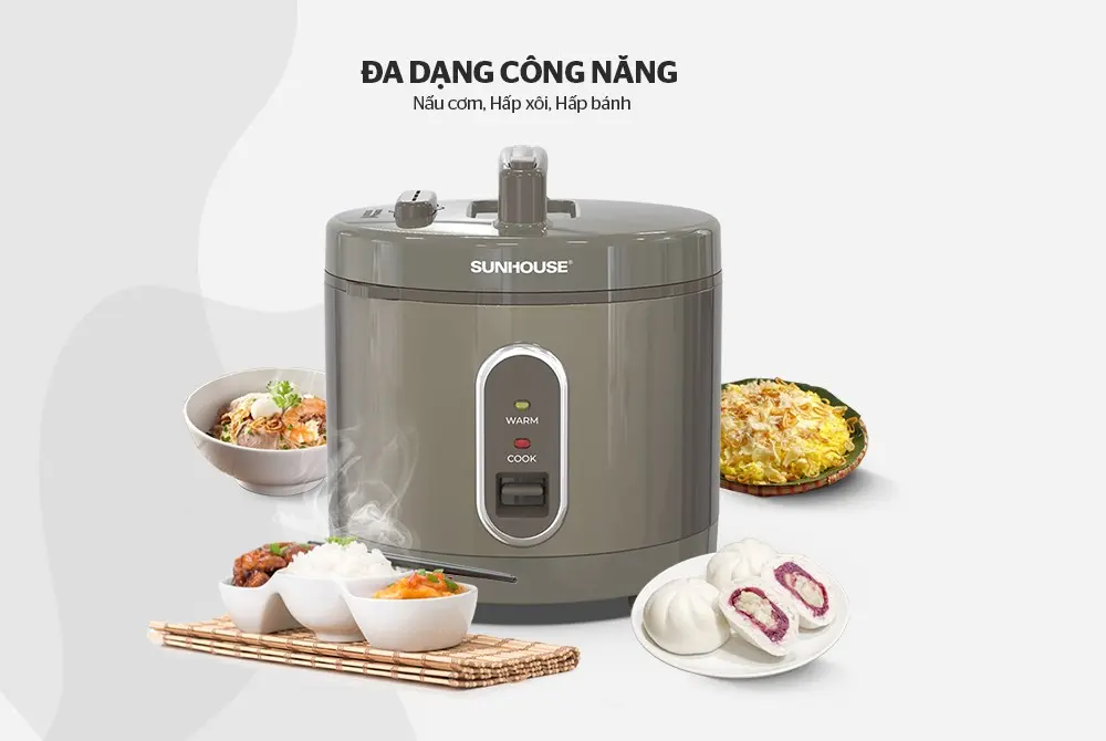 Nồi cơm điện SUNHOUSE SHD8631 - 700W, 1.8 lít - Ảnh 7