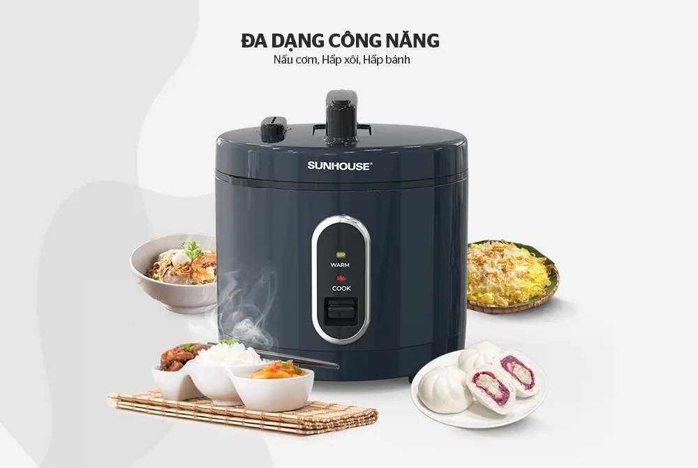 Nồi cơm điện SUNHOUSE SHD8632 - 700W, 1.8 lít - Ảnh 7