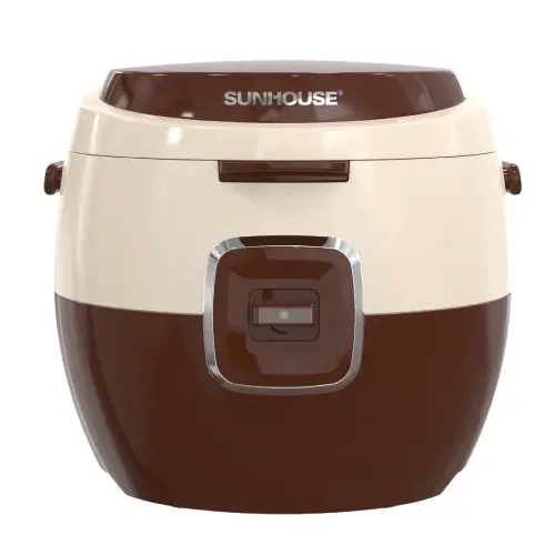 Nồi cơm điện SUNHOUSE SHD8638 1.8 lít màu nâu kem chính diện