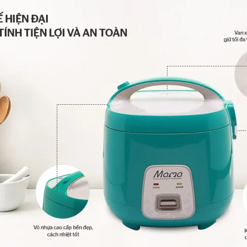 Thiết kế nồi cơm điện SUNHOUSE SHD8652G với van xả hơi và khay hứng nước thừa