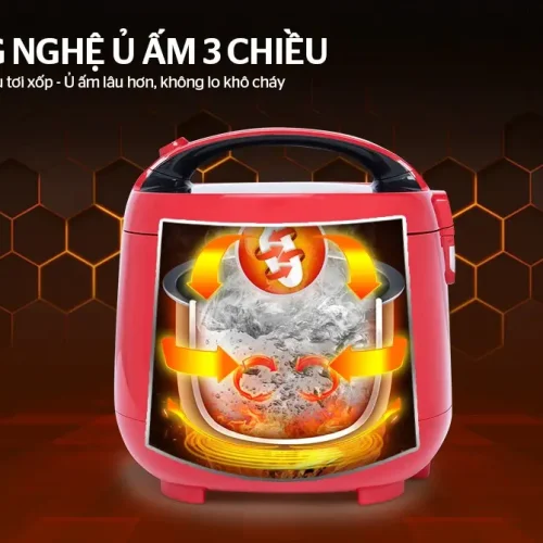 Nồi cơm điện SUNHOUSE SHD8652R công nghệ ủ ấm 3 chiều