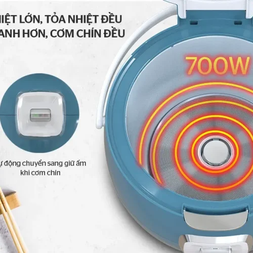 Mâm nhiệt lớn 700W của nồi cơm điện SUNHOUSE SHD8662