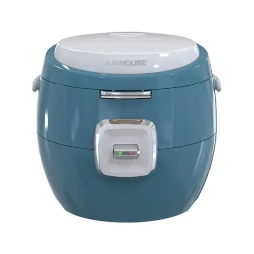 Nồi cơm điện SUNHOUSE SHD8662 màu xanh nhìn chính diện trên nền trắng