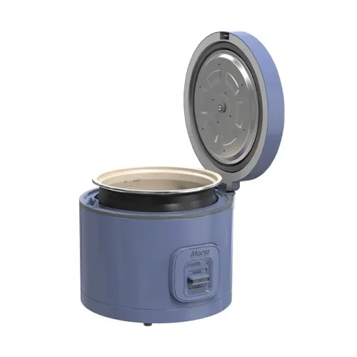 Nồi cơm điện SUNHOUSE SHD8666V màu xanh mở nắp, hiển thị lòng nồi 1.8 lít