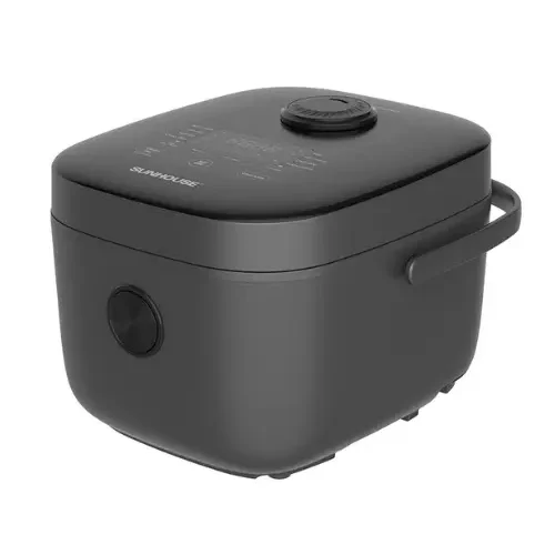 Nồi cơm điện SUNHOUSE SHD8823 màu đen nhìn từ góc chéo mặt trước bên phải