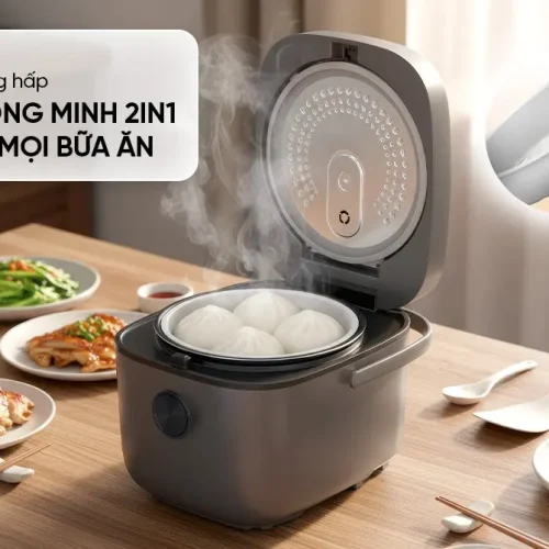 Nồi cơm điện cảm ứng SUNHOUSE SHD8823 1.5 lít với nồi hấp