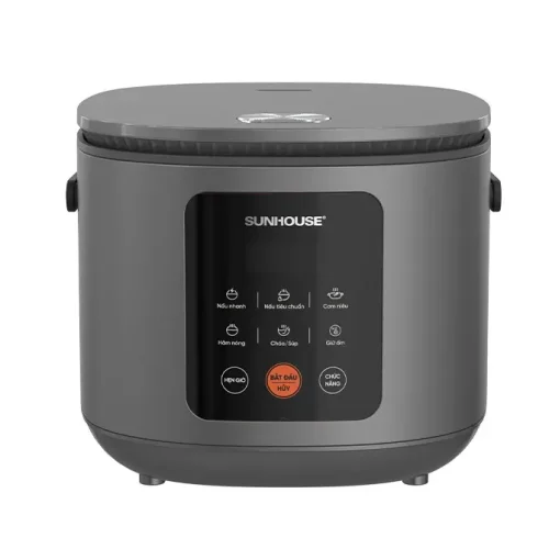 Nồi cơm điện SUNHOUSE SHD8825 1.5 lít màu xám nhìn chính diện