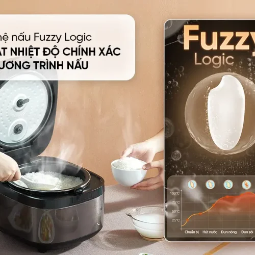 Nồi cơm điện SUNHOUSE SHD8827 với công nghệ nấu Fuzzy Logic