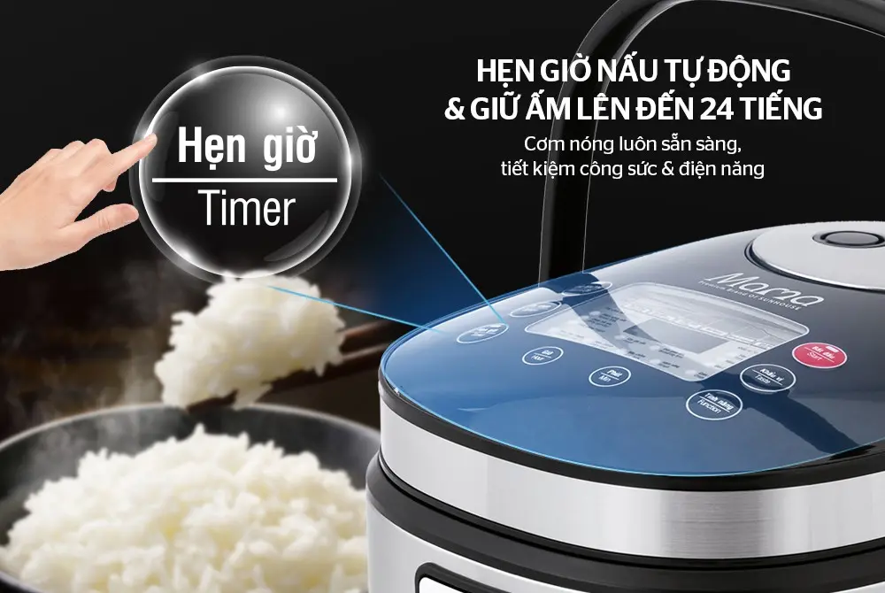 Nồi cơm điện SUNHOUSE SHD8903 - 860W, 1.8 lít - Ảnh 11