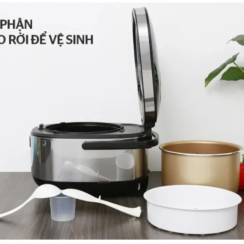 Nồi cơm điện SUNHOUSE SHD8903 với lòng nồi và phụ kiện tháo rời