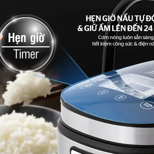 Nồi cơm điện SUNHOUSE SHD8903 hẹn giờ nấu tự động và giữ ấm 24 giờ