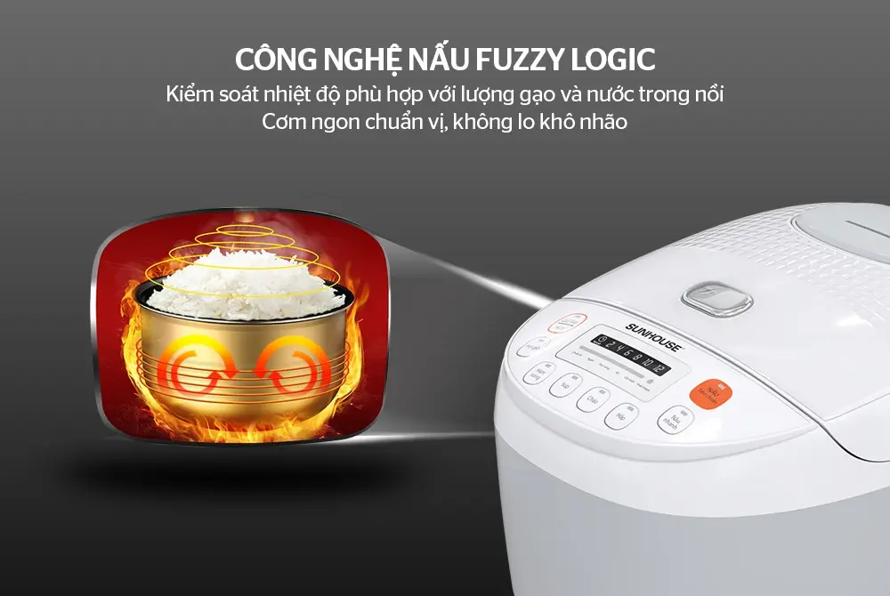 Nồi cơm điện SUNHOUSE SHD8906 - 860W, 1.8 lít - Ảnh 5
