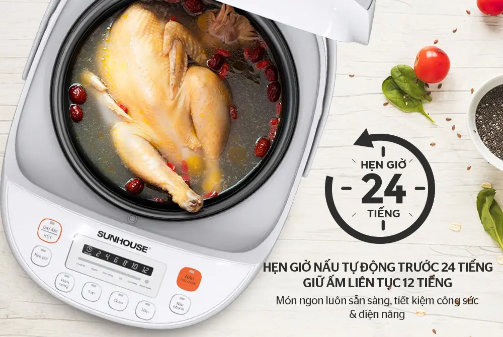 Nồi cơm điện SUNHOUSE SHD8906 - 860W, 1.8 lít - Ảnh 7