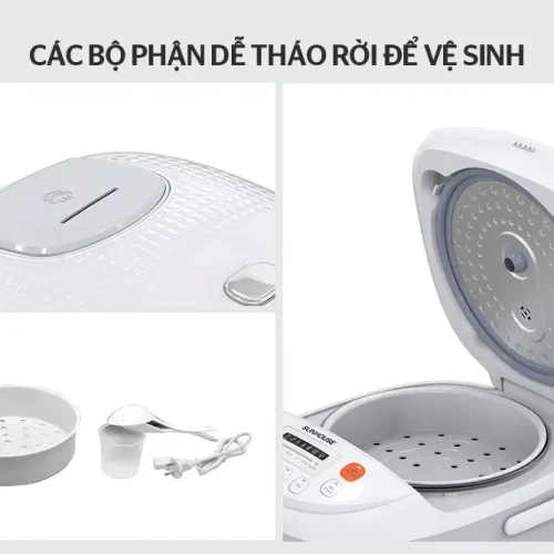 Các bộ phận tháo rời của nồi cơm điện SUNHOUSE SHD8906