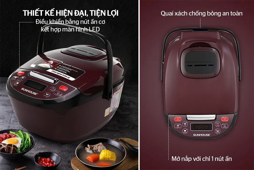 Nồi cơm điện SUNHOUSE SHD8909 - 700W, 1.8 lít - Ảnh 5