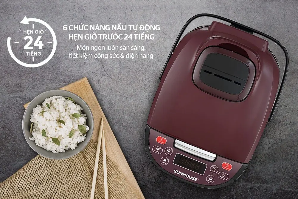 Nồi cơm điện SUNHOUSE SHD8909 - 700W, 1.8 lít - Ảnh 8