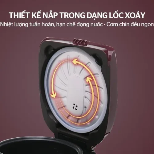 Nắp trong dạng lốc xoáy của nồi cơm điện SUNHOUSE SHD8909