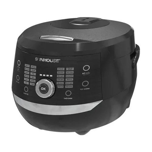 Nồi cơm điện tử SUNHOUSE SHD8911 màu đen nhìn góc chính diện