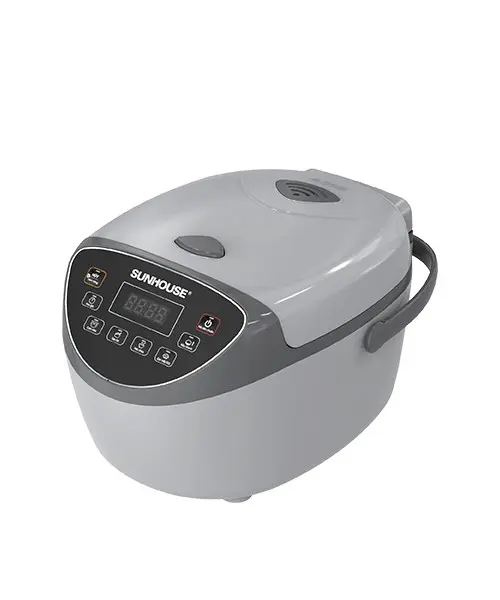 Nồi cơm điện SUNHOUSE SHD8912 màu xám nhìn từ phía trước
