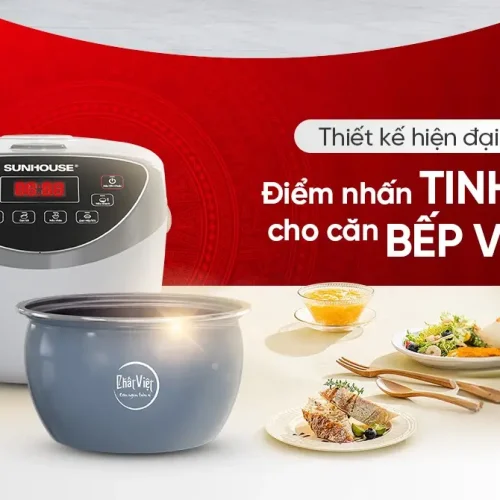 Nồi cơm điện SUNHOUSE SHD8912 cùng lòng nồi màu xám