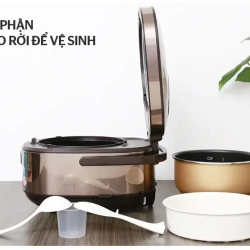 Nồi cơm điện SUNHOUSE SHD8915 với lòng nồi và phụ kiện tháo rời