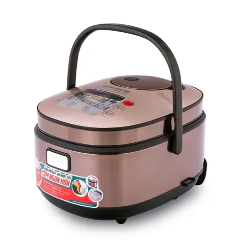 Nồi cơm điện SUNHOUSE SHD8915 màu hồng góc chính diện bên phải