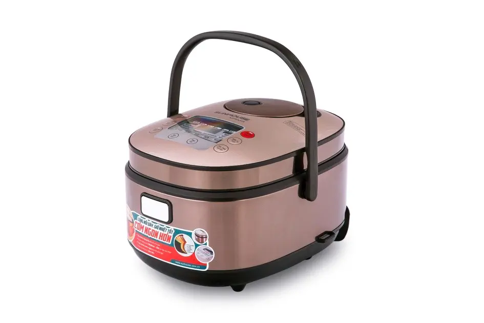 Nồi cơm điện SUNHOUSE SHD8915 màu hồng góc chính diện bên phải