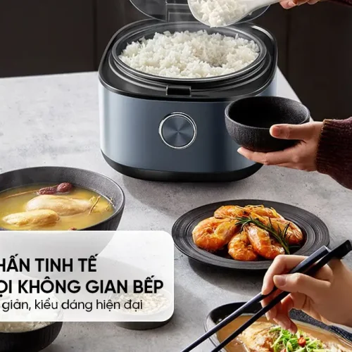 Nồi cơm điện SUNHOUSE SHD8916 thiết kế hiện đại trong bếp