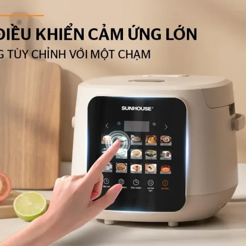 Nồi cơm điện cảm ứng SUNHOUSE SHD8925 1.8 lít với bảng điều khiển cảm ứng