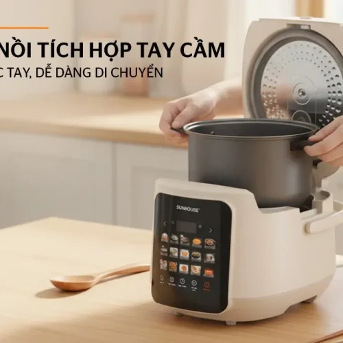 Lòng nồi có tay cầm của nồi cơm điện SUNHOUSE SHD8925