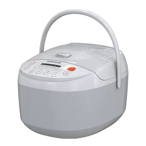 Nồi cơm điện tử SUNHOUSE SHD8906 màu trắng 1.8 lít nhìn góc chéo