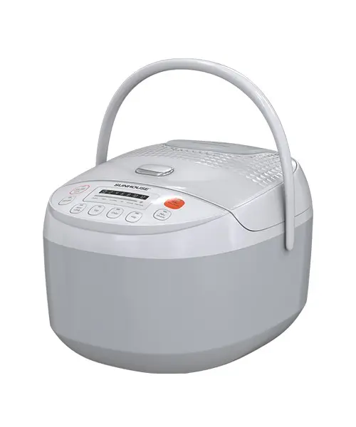 Nồi cơm điện tử SUNHOUSE SHD8906 màu trắng 1.8 lít nhìn góc chéo