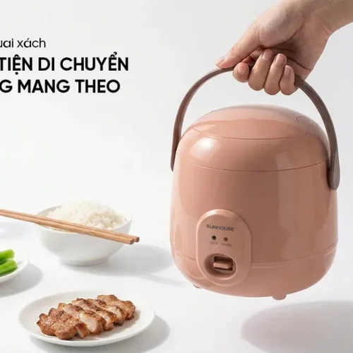 Quai xách tiện lợi trên nồi cơm điện SUNHOUSE SHD8206O