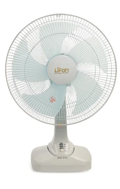 Quạt bàn Lifan B-378 màu trắng nhìn chính diện