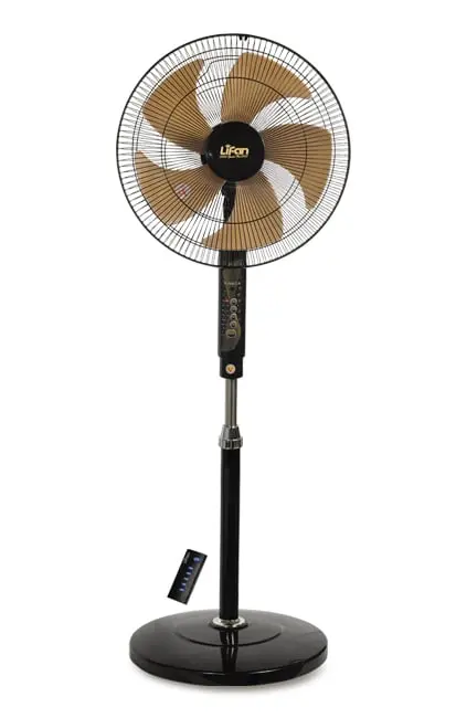 Quạt đứng Lifan D-16RC-O màu đen cánh vàng kèm remote